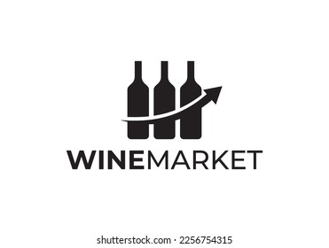 Design des Weinmarkts-Logos, Vektorgrafik