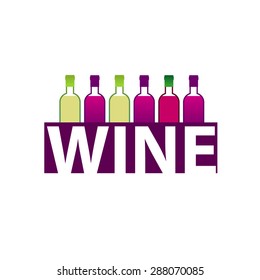 Wine market . Template design of logo.