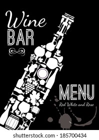 Wine menu card.