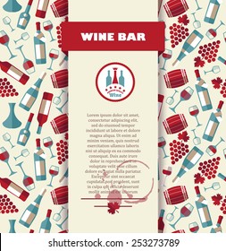 Wine menu card.