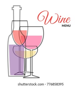 Wine menu card design eps 10 vector