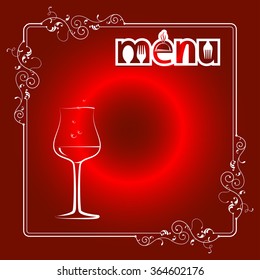 Wine Menu Card Design Template Vector Illustration