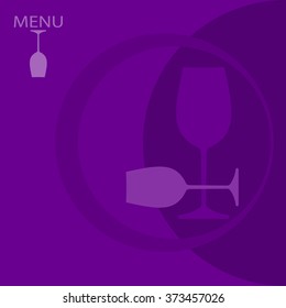 Wine Menu Card Design Template Vector Illustration