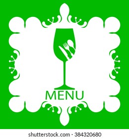 Wine Menu Card Design Template Vector Illustration