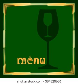 Ilustración vectorial de plantilla de diseño de tarjeta de menú de vinos