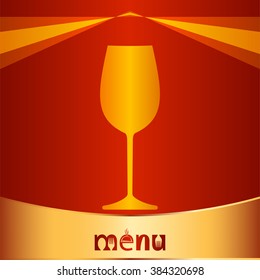 Wine Menu Card Design Template Vector Illustration