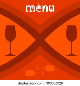 Wine Menu Card Design Template Vector Illustration