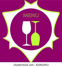 Ilustración vectorial de plantilla de diseño de tarjeta de menú de vinos
