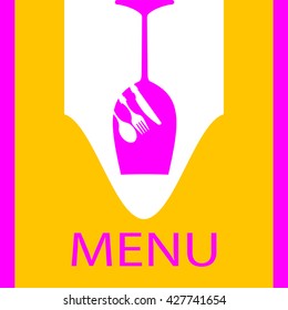 Wine Menu Card Design Template Vector Illustration