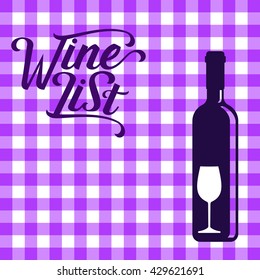 Wine Menu Card Design Template Vector Illustration