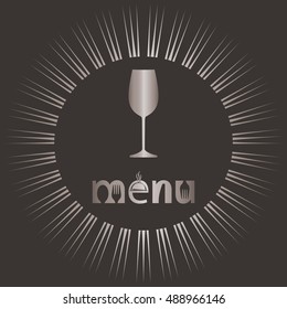 Ilustración vectorial de plantilla de diseño de tarjeta de menú de vinos