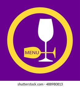 Wine Menu Card Design Template Vector Illustration