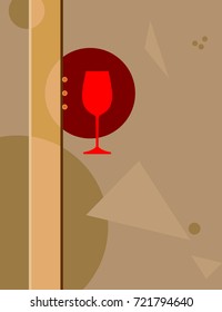 Wine Menu Card Design Template Vector Illustration