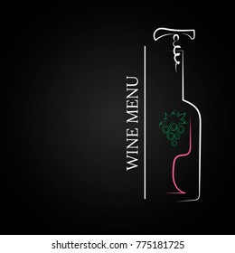 Wine menu card line design for your project eps 10 vector