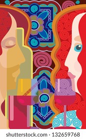 wine menu, decorative cover, background