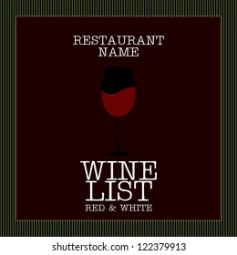 Wine menu design /  Wine list design