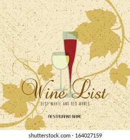 Wine menu design / Wine list design template for restaurants 