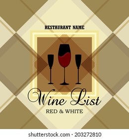 Wine menu design / Wine list design template for restaurants 