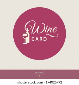 Wine menu design template - vector card 