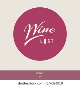 Wine menu design template - vector card