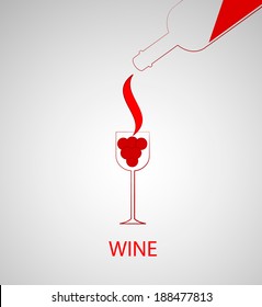 Wine menu design, vector illustration 