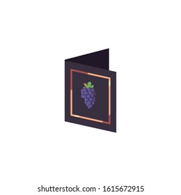 Wine menu design of Winery alcohol drink beverage restaurant celebration and party theme Vector illustration