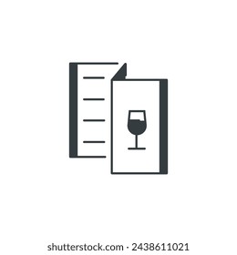 Wine menu icon, vector illustration