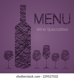 Wine menu with wine specialties - first edition