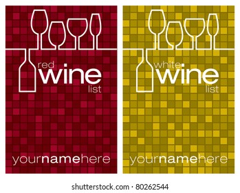 Wine menu in vector format.