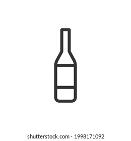Wine minimal line icon. Web stroke symbol design. Wine sign isolated on a white background. Premium line icon.
