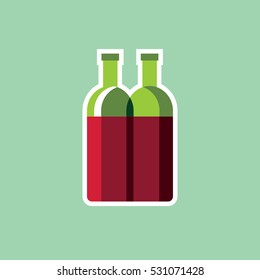 Wine minimalistic vector illustration