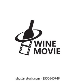 Wine Movie Logo Template Design