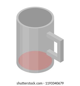 Wine mug icon. Isometric of wine mug vector icon for web design isolated on white background