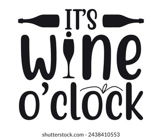 Su diseño de camiseta de tipografía de reloj de vino