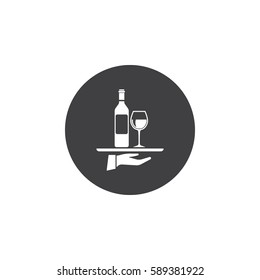 Wine on the tray icon.