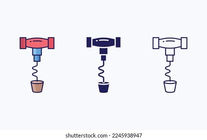 Wine Opener illustration vector icon