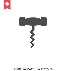 Wine opener vector icon