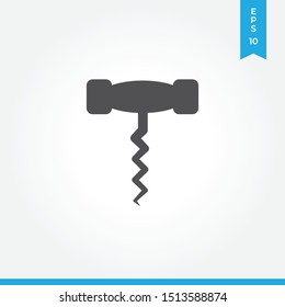 Wine opener vector icon, simple sign for web site and mobile app.