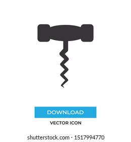 Wine opener vector icon, simple sign for web site and mobile app.