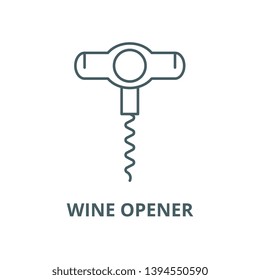 Wine opener vector line icon, linear concept, outline sign, symbol