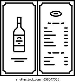 wine outline icon