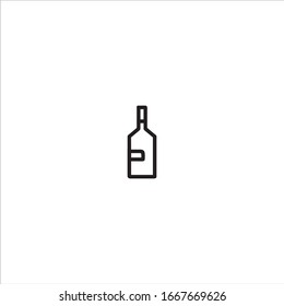 Wine outline icon illustration- Vector