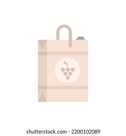 Wine package icon. Flat illustration of wine package vector icon isolated on white background