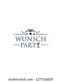 wine party logo template