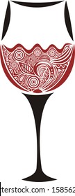 Wine pattern vector illustration
