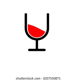 wine and podcast mic icon logo vector concept flat abstract design