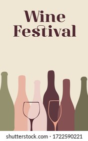 The wine poster concept. Perfect for wine festival, brochure, advertisment etc. Made in modern style. 