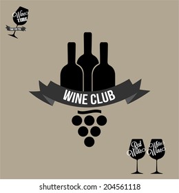 Wine poster design. Vector illustration.