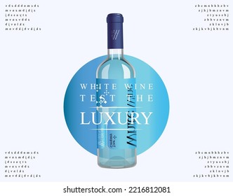wine poster illustration white wine template