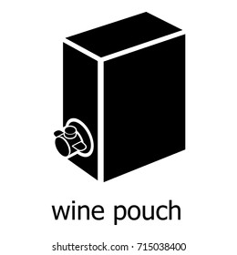 Wine pouch icon. Simple illustration of wine pouch vector icon for web